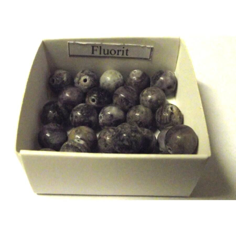 Fluorit (2) golyó - átfúrt, választható méretben (db)